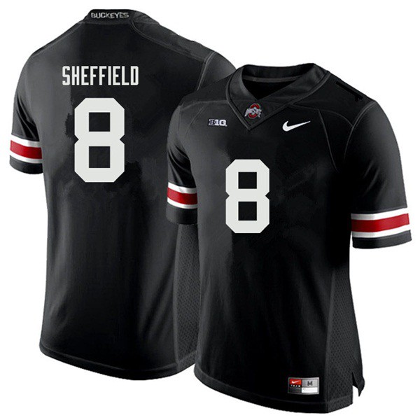 Ohio State Buckeyes #8 Kendall Sheffield Men Stitch Jersey Black